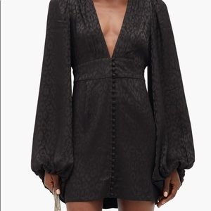 ISO RAT & BOA ISABELLA BLACK LEOPARD DRESS